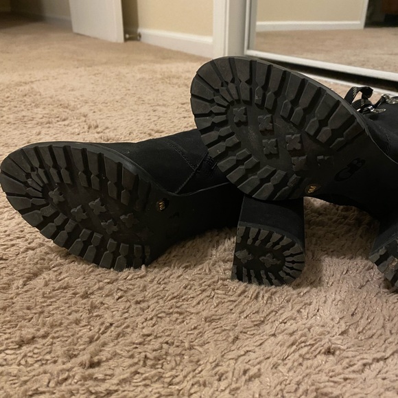 Gianni Bini Mapped Out Black Lace-Up Boots - Picture 2 of 3